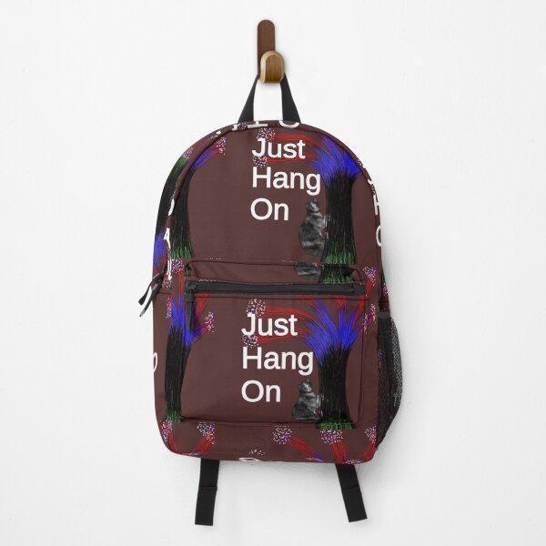 Item preview, Funny Cat Hanging on Tree Just Hang On Motivational Art designed and sold by AWADHESH CHAURASIA.