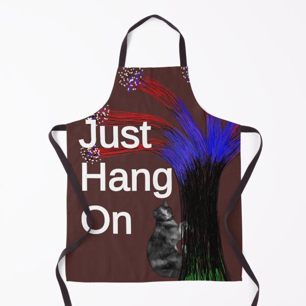 Item preview, Funny Cat Hanging on Tree Just Hang On Motivational Art designed and sold by AWADHESH CHAURASIA.