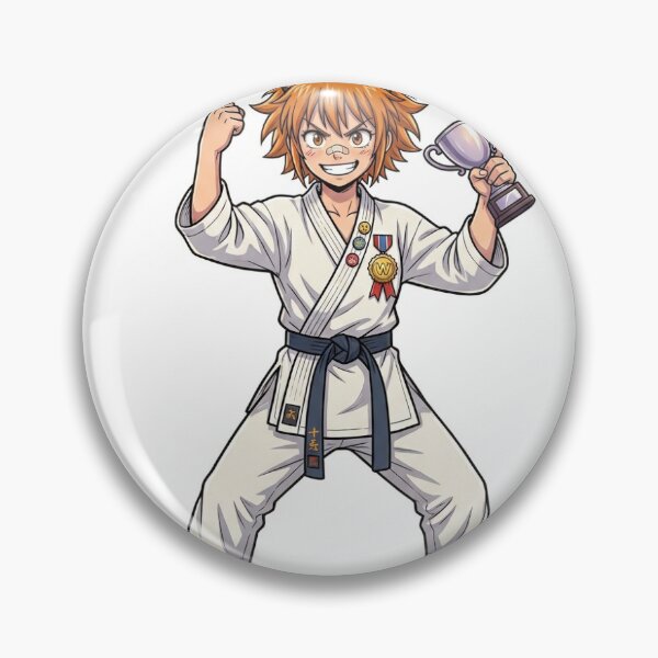 Item preview, Anime Neko Karate Girl Trophy Winner Victory Pose Kawaii Martial Arts Graphic designed and sold by Beaustores.