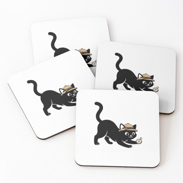 Item preview, Black Cat Explorer – Cute Adventure Kitten Art designed and sold by PrintforDesign.