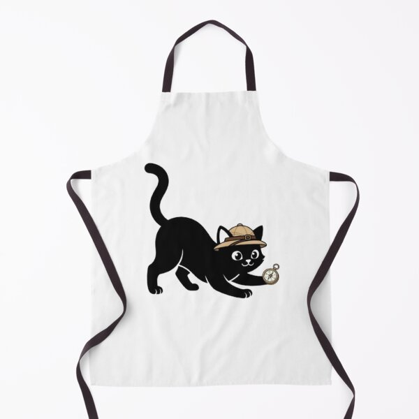 Item preview, Black Cat Explorer – Cute Adventure Kitten Art designed and sold by PrintforDesign.