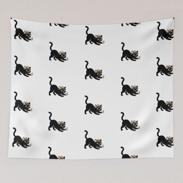 Item preview, Black Cat Explorer – Cute Adventure Kitten Art designed and sold by PrintforDesign.