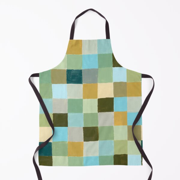 Item preview, Retro Modern Teal Sage Check Design | Handpainted Teal Sage Check Pattern designed and sold by sheseddit.