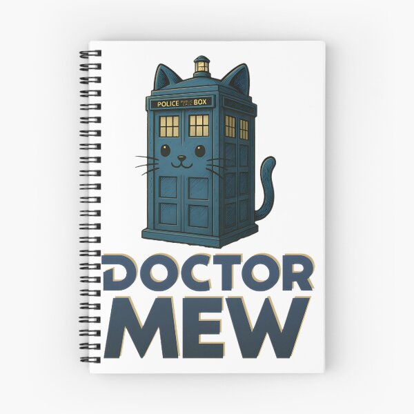 Item preview, Doctor Mew Cute Sci-Fi Cat Time Traveler Feline Physician Art | ⭐⭐⭐⭐⭐ designed and sold by seemaranga2006.