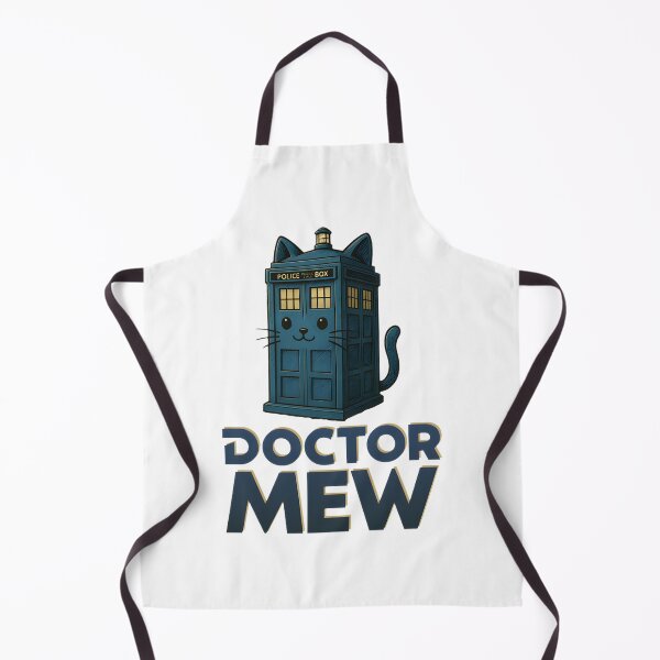 Item preview, Doctor Mew Cute Sci-Fi Cat Time Traveler Feline Physician Art | ⭐⭐⭐⭐⭐ designed and sold by seemaranga2006.