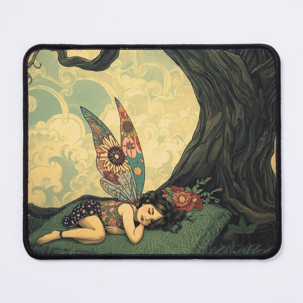 Item preview, Sleeping Fairy Beneath Ancient Tree designed and sold by Reverie & Roses.