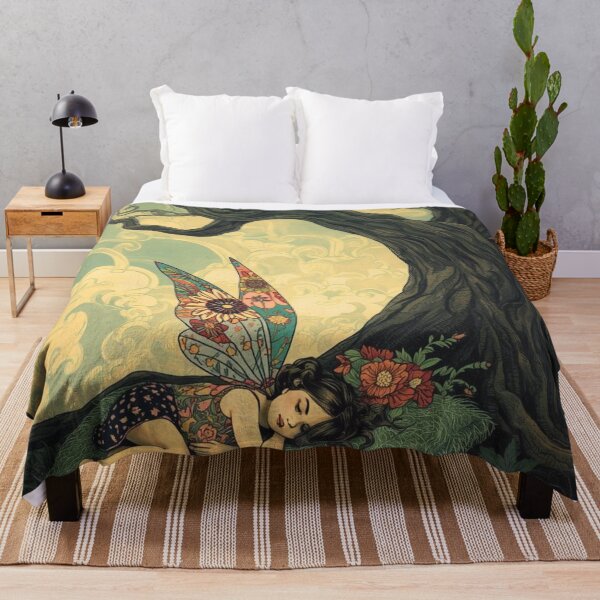 Item preview, Sleeping Fairy Beneath Ancient Tree designed and sold by Reverie & Roses.
