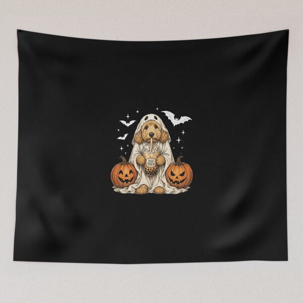 Item preview, Goldendoodle Ghost and Boba Cute Halloween Dog Humor designed and sold by KodiakMillyy.
