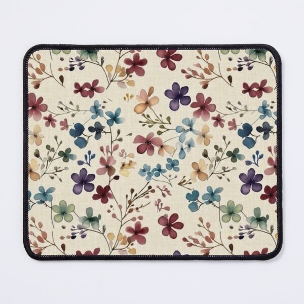 Item preview, Elegantly Moody Watercolor Floral Pattern – Vintage Botanical Cream Linen Aesthetic designed and sold by GozdeSoftChaos.