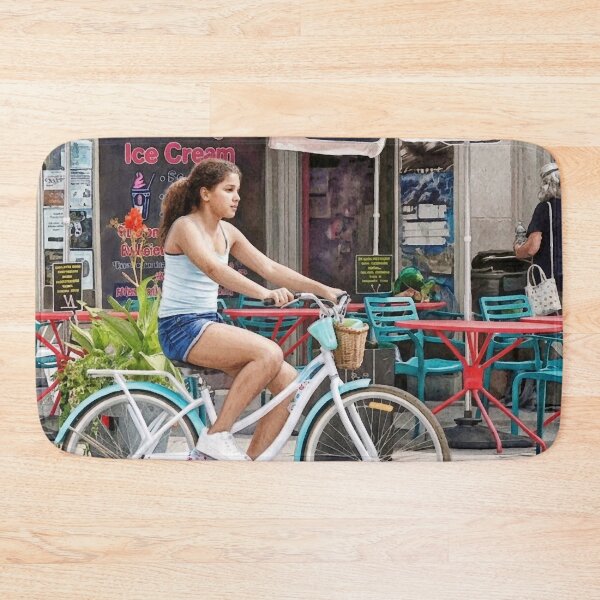 Item preview, Ocean Grove NJ – Biking Along Main Avenue designed and sold by Susan Savad.