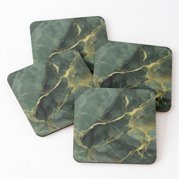 Item preview, Green and Gold Marble  designed and sold by ZedColors.