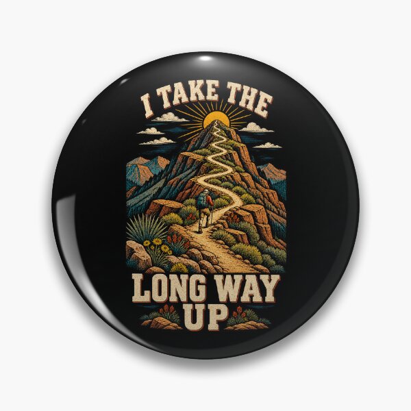 Item preview, I Take The Long Way Up Vintage Hiking Adventure Art designed and sold by Gustavo Navarro.