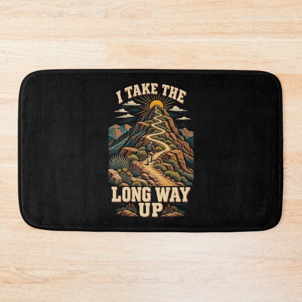 Item preview, I Take The Long Way Up Vintage Hiking Adventure Art designed and sold by Gustavo Navarro.