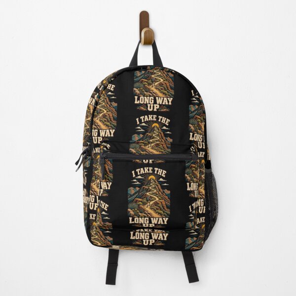 Item preview, I Take The Long Way Up Vintage Hiking Adventure Art designed and sold by Gustavo Navarro.