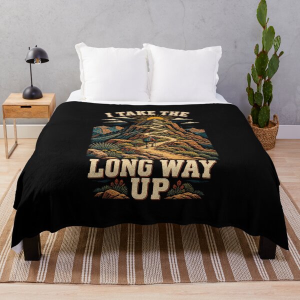 Item preview, I Take The Long Way Up Vintage Hiking Adventure Art designed and sold by Gustavo Navarro.