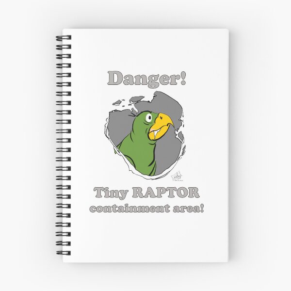 Item preview, Danger! Tiny Raptor Contaiment Area! Green Parrot designed and sold by Laughing Parrot Studio.