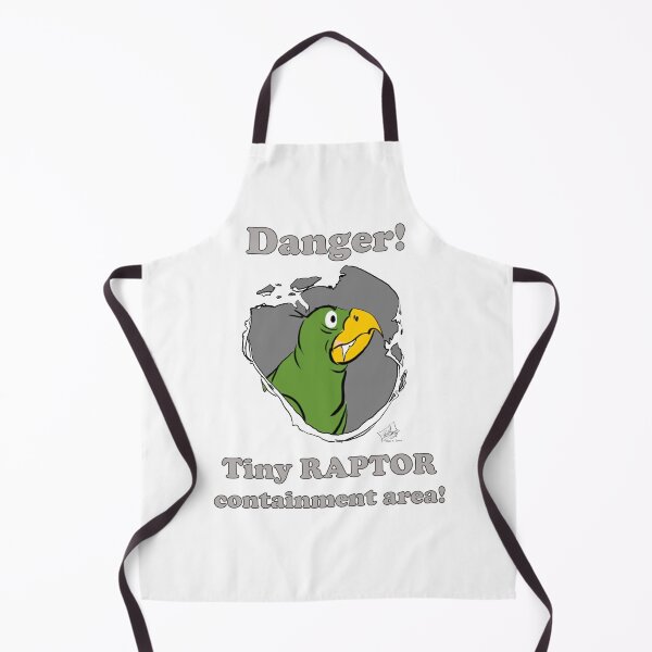 Item preview, Danger! Tiny Raptor Contaiment Area! Green Parrot designed and sold by Laughing Parrot Studio.