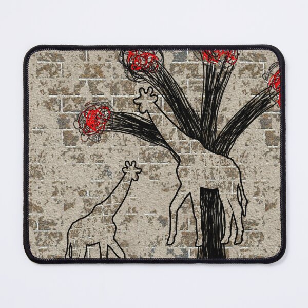 Item preview, Abstract Giraffes and Red Blossom Tree Sketch Art designed and sold by AWADHESH CHAURASIA.