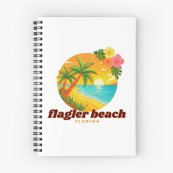 Item preview, Flagler Beach Florida Retro Sunset Palm Tree Design designed and sold by DonnaRaine.