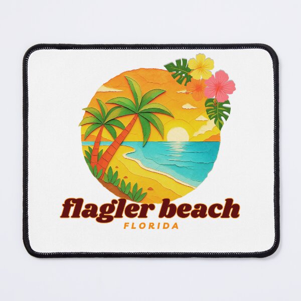 Item preview, Flagler Beach Florida Retro Sunset Palm Tree Design designed and sold by DonnaRaine.