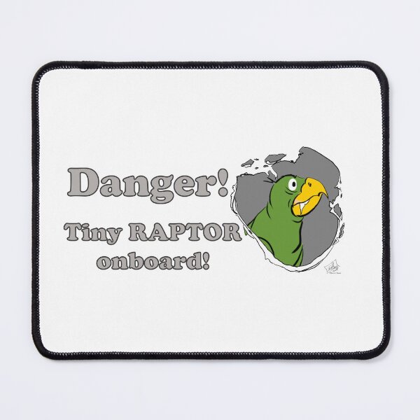 Item preview, Danger! Tiny Raptor onboard! Green Parrot designed and sold by Laughing Parrot Studio.