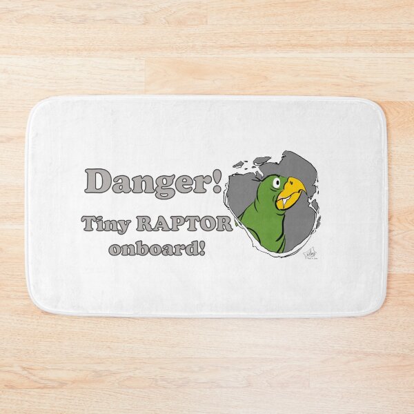 Item preview, Danger! Tiny Raptor onboard! Green Parrot designed and sold by Laughing Parrot Studio.