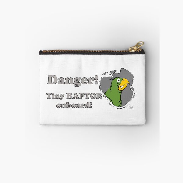 Aperçu de l'œuvre Danger ! Petit rapace à bord ! Perroquet vert créée et vendue par Laughing Parrot Studio.