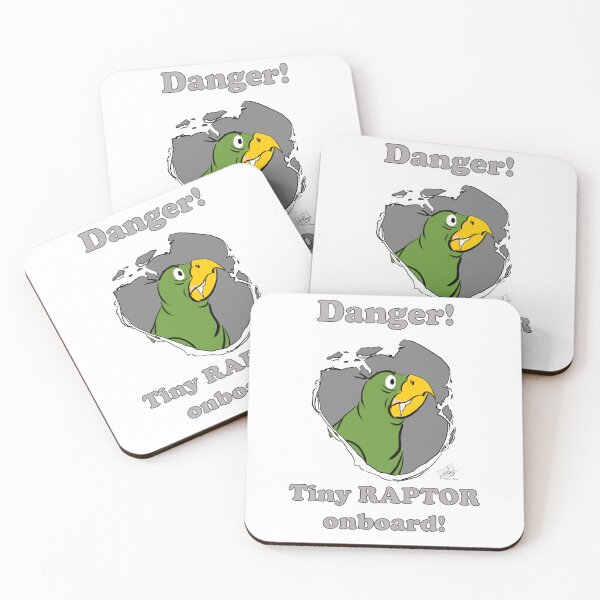 Item preview, Danger! Tiny Raptor onboard! Green Parrot designed and sold by Laughing Parrot Studio.