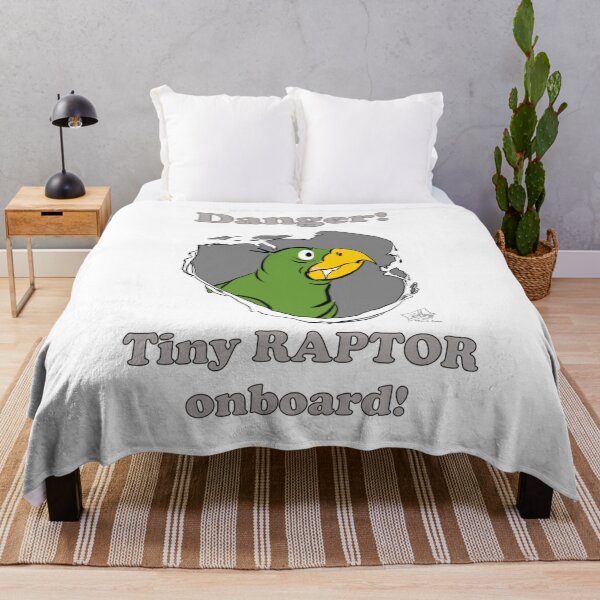 Item preview, Danger! Tiny Raptor onboard! Green Parrot designed and sold by Laughing Parrot Studio.