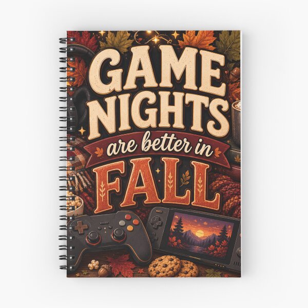 Item preview, Game Nights Are Better in Fall – Cozy Autumn Gamer Design designed and sold by astersgraphics.