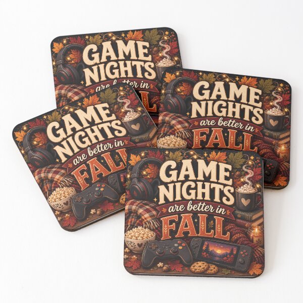 Item preview, Game Nights Are Better in Fall – Cozy Autumn Gamer Design designed and sold by astersgraphics.