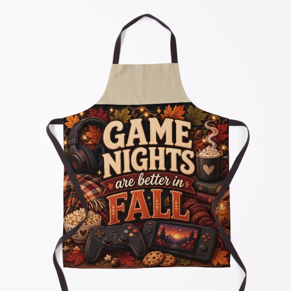 Item preview, Game Nights Are Better in Fall – Cozy Autumn Gamer Design designed and sold by astersgraphics.