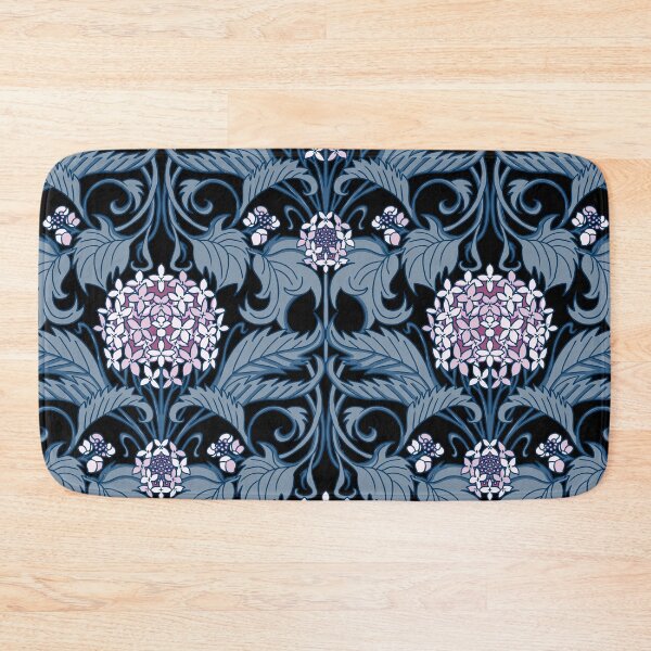 Item preview, moody art nouveau hydrangea vines - pink and steel blue designed and sold by kobyakov.