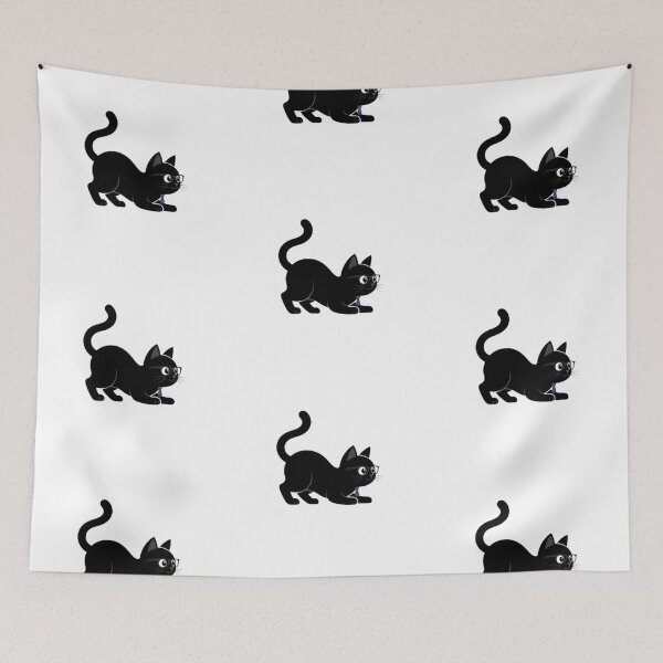 Item preview, Sneaky Black Cat in Glasses & Tie Art designed and sold by PrintforDesign.