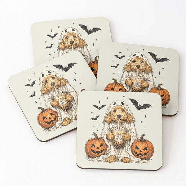 Item preview, Goldendoodle Ghost and Boba Cute Halloween Dog Humor 2 designed and sold by KodiakMillyy.