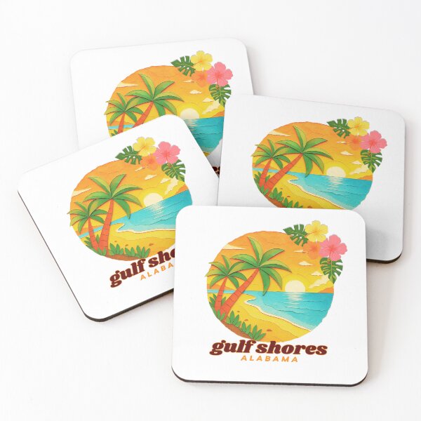 Item preview, Gulf Shores Alabama Retro Sunset Beach Design designed and sold by DonnaRaine.