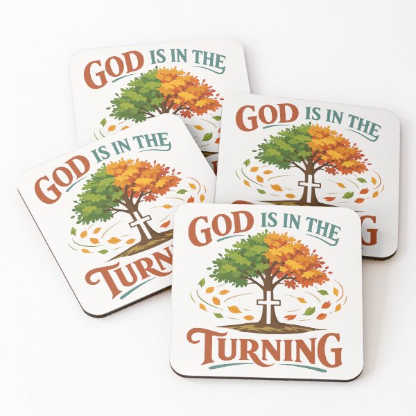 Item preview, God is in the Turning Autumn Typography  designed and sold by stylishdzign.