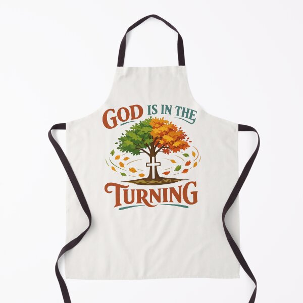 Item preview, God is in the Turning Autumn Typography designed and sold by stylishdzign.