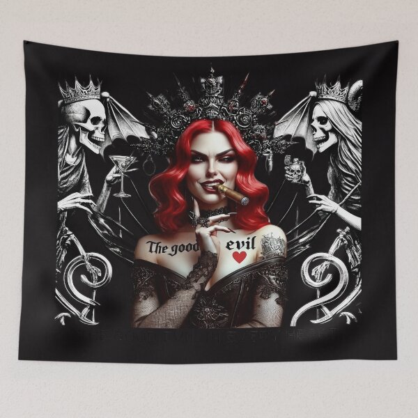 Item preview, Red Hair Queen Cigar Skulls designed and sold by Voodoo Store Paranormal Collections.