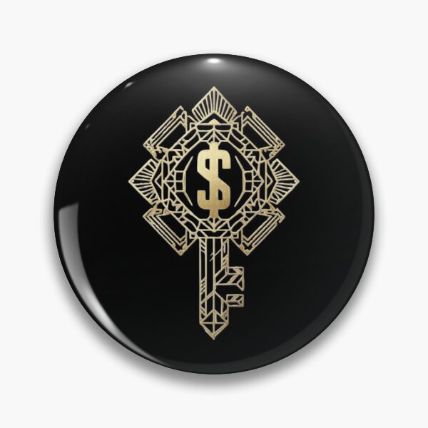 Item preview, Art Deco Dollar Key – Luxury Gold Wealth & Success Design designed and sold by GeoBeast.