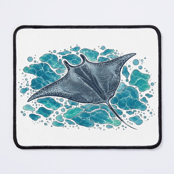 Item preview, Ocean Glider Manta Ray Graphic Tee designed and sold by BBM-STYLE-MAKER.