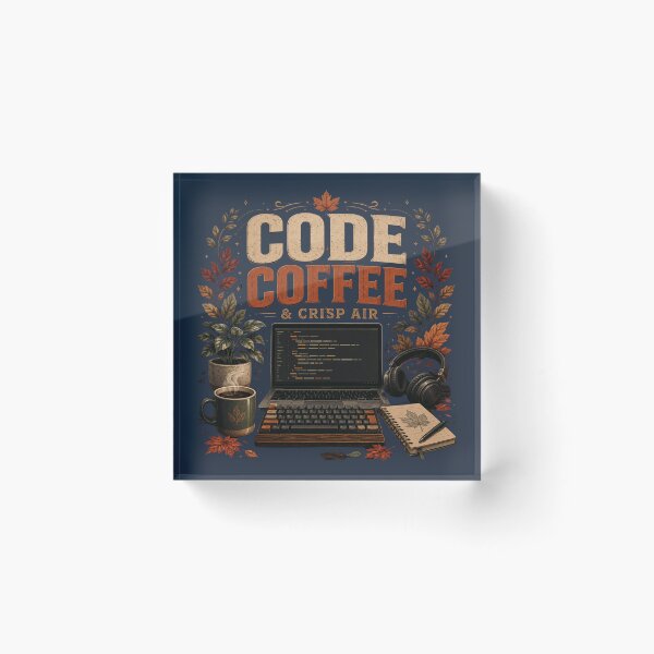 Item preview, Code Coffee & Crisp Air – Cozy Autumn Programmer Design designed and sold by astersgraphics.