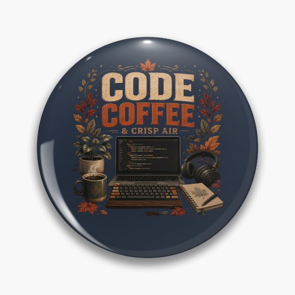 Item preview, Code Coffee & Crisp Air – Cozy Autumn Programmer Design designed and sold by astersgraphics.
