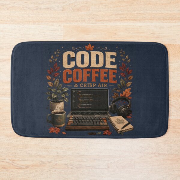 Item preview, Code Coffee & Crisp Air – Cozy Autumn Programmer Design designed and sold by astersgraphics.