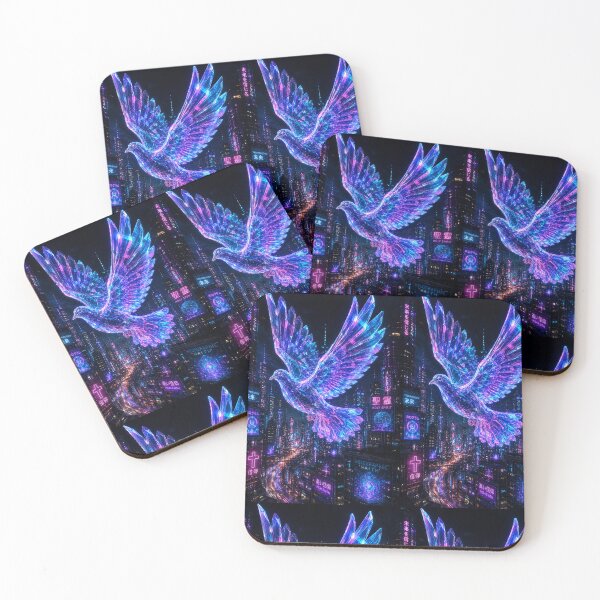 Item preview, Cyberpunk Neon Bird Synthwave Aesthetic Digital Art designed and sold by Ink-verse-.