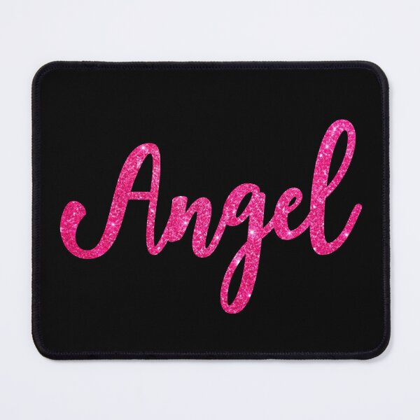 Item preview, Angel Hot Pink Sparkly Personalised Name Design designed and sold by CamilasPrints.