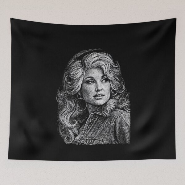 Item preview, dolly parton Scribble Art BW designed and sold by Full  Game.