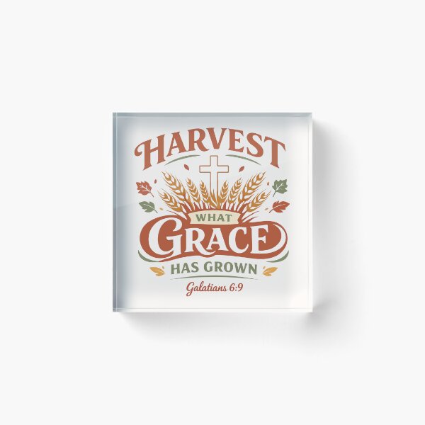 Item preview, Harvest What Grace Has Grown Autumn Typography  designed and sold by stylishdzign.
