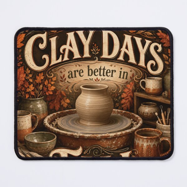 Item preview, Clay Days Are Better in Fall – Autumn Potter Ceramics Design designed and sold by astersgraphics.