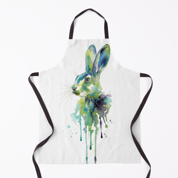 Item preview, Hare Watercolor, Teal and Lime Green designed and sold by caracatita75.